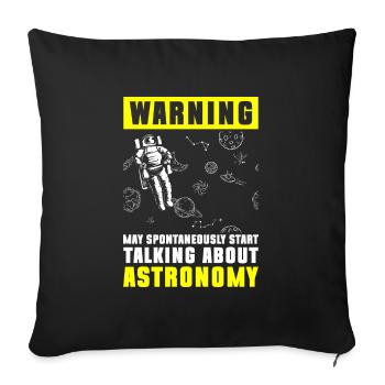 Galaxie de fusée de l’univers - Housse de coussin décorative 45 x 45 cm - noir - Devant