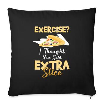 Pizza Italian Cheese - Sofa pillowcase 17,3'' x 17,3'' (45 x 45 cm) - black - Front