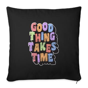 Watch Lifetime - Sofa pillowcase 17,3'' x 17,3'' (45 x 45 cm) - black - Front
