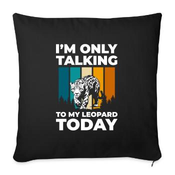 Leopard Hunting Jaguar Animal Welfare - Sofa pillowcase 17,3'' x 17,3'' (45 x 45 cm) - black - Front