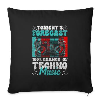 House Celebrations Hardstyle DJing - Housse de coussin décorative 45 x 45 cm - noir - Devant
