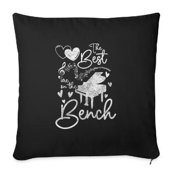 Piano Composing Melody Orchestra - Sofa pillowcase 17,3'' x 17,3'' (45 x 45 cm) - black - Front