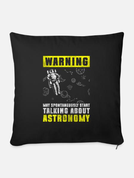 Universum Weltraum Astronom - Sofakissenbezug 45 x 45 cm - Schwarz