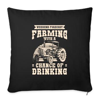 Agriculture Farm Farmer Innkeeper - Sofa pillowcase 17,3'' x 17,3'' (45 x 45 cm) - black - Front