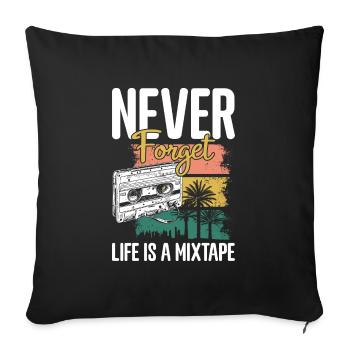 Légende de la musique Rock Voiture ancienne - Housse de coussin décorative 45 x 45 cm - noir - Devant