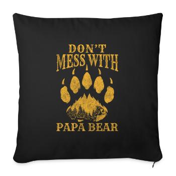 Bear Hibernation Animal - Sofa pillowcase 17,3'' x 17,3'' (45 x 45 cm) - black - Front