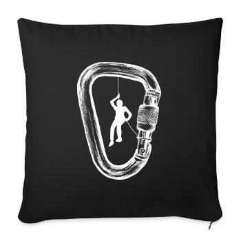 climber - Sofa pillowcase 17,3'' x 17,3'' (45 x 45 cm) - black - Front