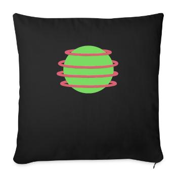 Design élégant de l’orbe - Housse de coussin décorative 45 x 45 cm - noir - Devant