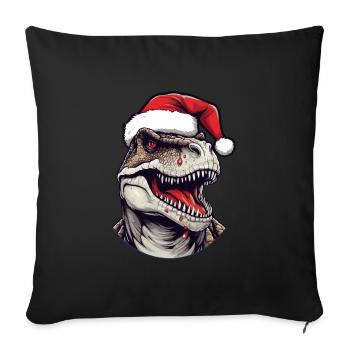 Dinosaur Christmas Animal Head - Sofa pillowcase 17,3'' x 17,3'' (45 x 45 cm) - black - Front