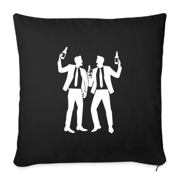 L’équipe Drinking Mannschaft - Housse de coussin décorative 45 x 45 cm - noir - Devant