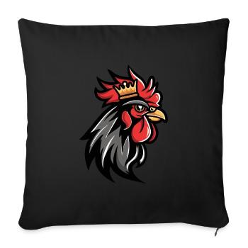 Rooster Crown - Sofa pillowcase 17,3'' x 17,3'' (45 x 45 cm) - black - Front