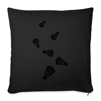 badminton - Housse de coussin décorative 45 x 45 cm - noir - Devant