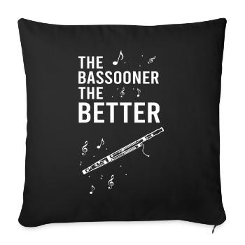 Bassoonist for bassoon orchestra and bassoonist - Sofa pillowcase 17,3'' x 17,3'' (45 x 45 cm) - black - Front
