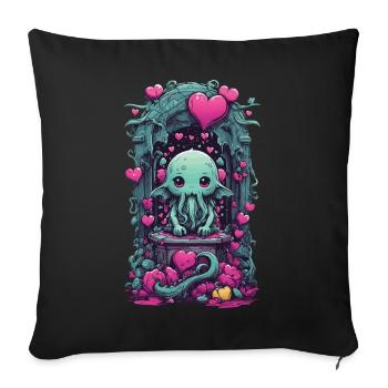 Pastel Goth Kawaii Monster Love Magic Design - Sofa pillowcase 17,3'' x 17,3'' (45 x 45 cm) - black - Front