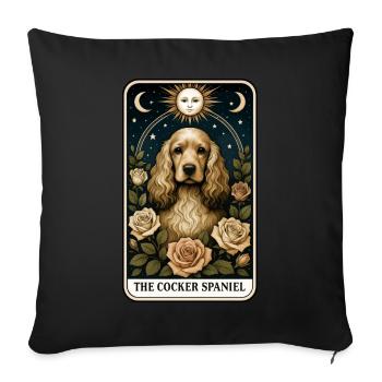 Cocker Spaniel - Sofakissenbezug 45 x 45 cm - Schwarz - Vorne