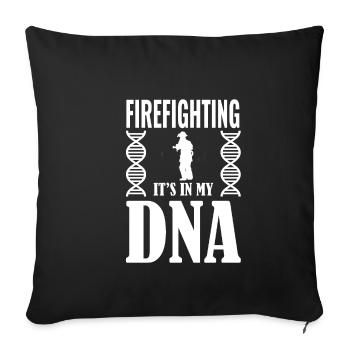 fire brigade - Sofa pillowcase 17,3'' x 17,3'' (45 x 45 cm) - black - Front