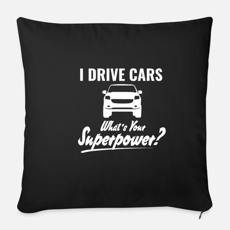 Autofahrer - Sofakissenbezug 45 x 45 cm - Schwarz