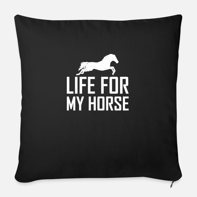 Reiten - Sofakissenbezug 45 x 45 cm - Schwarz