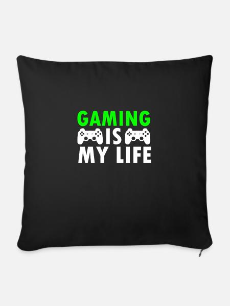 Gaming - Sofakissenbezug 45 x 45 cm - Schwarz
