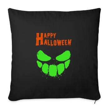 Halloween Pumpkin, Happy Halloween - Sofa pillowcase 17,3'' x 17,3'' (45 x 45 cm) - black - Front