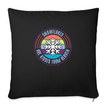 Snowflake - Sofa pillowcase 17,3'' x 17,3'' (45 x 45 cm) - black - Front