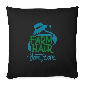 Farmer Farmer Country Life Farmer Gift Saying - Sofa pillowcase 17,3'' x 17,3'' (45 x 45 cm) - black - Front