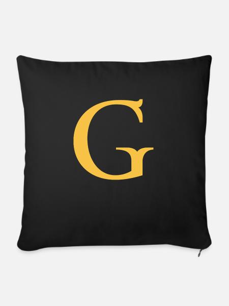 G - Sofakissenbezug 45 x 45 cm - Schwarz