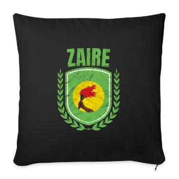 Zaire - Sofakissenbezug 45 x 45 cm - Schwarz - Vorne
