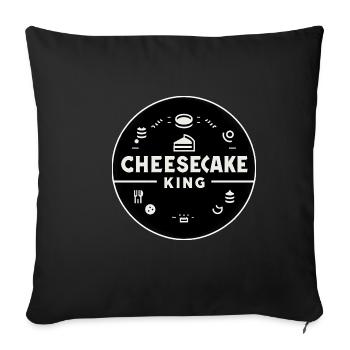 Cheesecake King 6 - Housse de coussin décorative 45 x 45 cm - noir - Devant