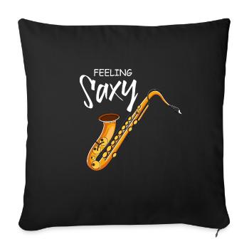 Saxy sent les musiciens empoisonnés - Housse de coussin décorative 45 x 45 cm - noir - Devant