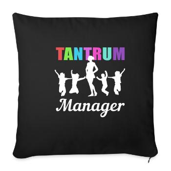 Wutanager Babysitter Cadeau - Housse de coussin décorative 45 x 45 cm - noir - Devant