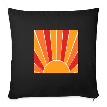 Colorful Sunrise Early Riser Poison - Sofa pillowcase 17,3'' x 17,3'' (45 x 45 cm) - black - Front