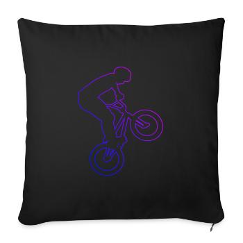 BMX Hommes BMX Vélo BMX Garçons Cyclisme - Housse de coussin décorative 45 x 45 cm - noir - Devant