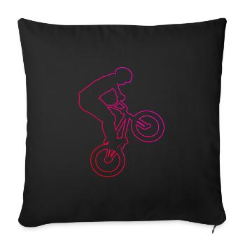 Radfahren bmx fahrrad bmx jungen Herren Damen - Sofakissenbezug 45 x 45 cm - Schwarz - Vorne