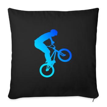 Bike Cycling BMX Boys BMX Bike BMX - Sofa pillowcase 17,3'' x 17,3'' (45 x 45 cm) - black - Front
