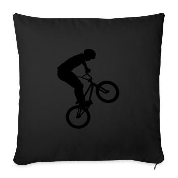 Women bmx men bmx bicycle cycling bmx boys - Sofa pillowcase 17,3'' x 17,3'' (45 x 45 cm) - black - Front