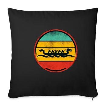 Dragon Boat - Sofa pillowcase 17,3'' x 17,3'' (45 x 45 cm) - black - Front