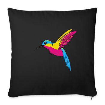 Pansexual Pan Pride Pansexueller Stolz LGBTQA - Sofa pillowcase 17,3'' x 17,3'' (45 x 45 cm) - black - Front