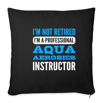 Aqua -Aerobics -Instructor Swimmer Gift - Sofa pillowcase 17,3'' x 17,3'' (45 x 45 cm) - black - Front