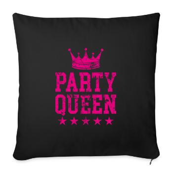 Reine de la fête - Housse de coussin décorative 45 x 45 cm - noir - Devant
