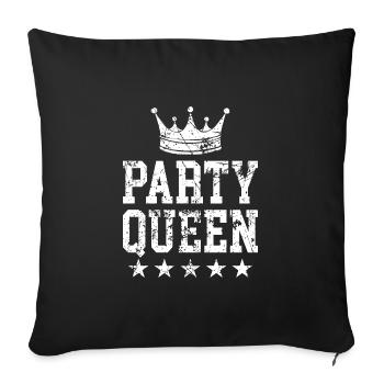 Reine de la fête - Housse de coussin décorative 45 x 45 cm - noir - Devant
