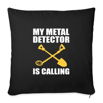 Détecteur de métaux - Housse de coussin décorative 45 x 45 cm - noir - Devant