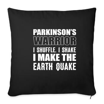 Parkinson's warrior. Warrior Poison - Sofa pillowcase 17,3'' x 17,3'' (45 x 45 cm) - black - Front