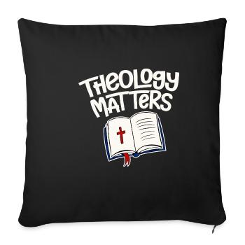 Questions de théologie 4 - Housse de coussin décorative 45 x 45 cm - noir - Devant
