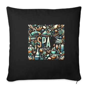 Spa Staff 7 - Sofa pillowcase 17,3'' x 17,3'' (45 x 45 cm) - black - Front
