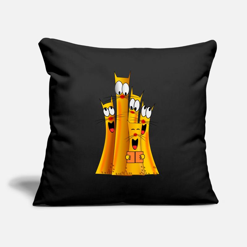 bande de chat Housse de coussin décorative 45 x 45 cm