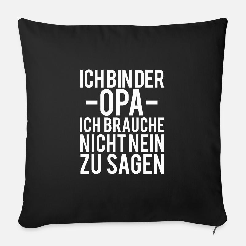 Opa - Sofakissenbezug 45 x 45 cm - Schwarz