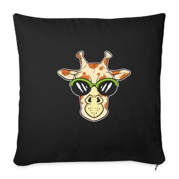 Cool Girafe Animal Scientist Poison - Housse de coussin décorative 45 x 45 cm - noir - Devant