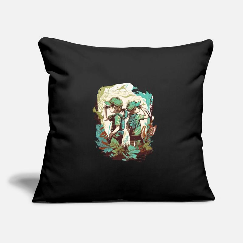 Les petits explorateurs Housse de coussin décorative 45 x 45 cm