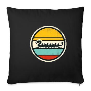 Dragon Boat 2 - Sofa pillowcase 17,3'' x 17,3'' (45 x 45 cm) - black - Front